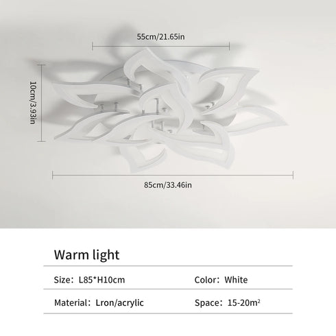 Eira LED Deckenleuchte Lotus 10-flammig Weiß | Shiraki