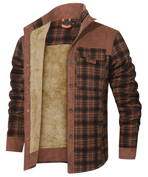 Magnus Herren Winterjacke warm winddicht kariert | Shiraki