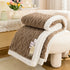 Agnes warme Sherpa kuschelige Decke aus Korallenfleece Braun | Shiraki