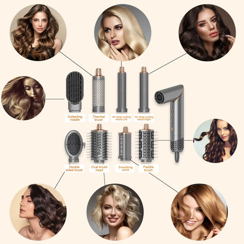 8-in-1 Faltbarer Haartrockner & Multifunktionaler Haarstyler