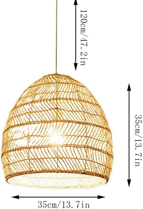 Élodie Pendelleuchte Rattan & Bambus E27 | Shiraki