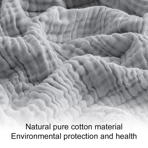 Avery Musselin Babydecke 150×200 cm Hellgrau | Shiraki