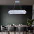 Serena LED Oval Pendelleuchte | Moderne Kristall-Deckenlampe für Küche & Esszimmer
