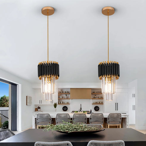 Liv – Moderne LED Pendelleuchte aus Glas & Kristall | Shiraki