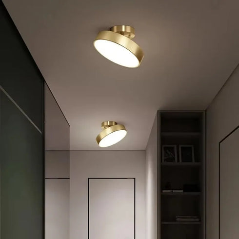 Livia LED Deckenleuchte Kupfer Rund | Shiraki
