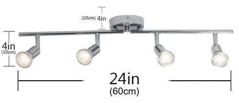Matthias LED 4er-Spot Deckenleuchte Chrom | Shiraki