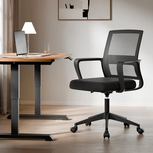 Francesco Ergonomischer Mesh-Bürostuhl mit Lendenstütze & mittlerer Rückenlehne