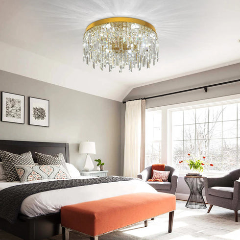 Adrienne – Moderne LED-Kristall-Kronleuchter-Deckenleuchte | Shiraki