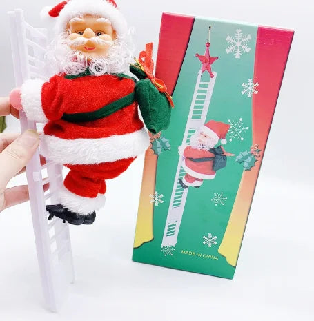 Elektrischer Kletter-Santa mit Musik – Weihnachtsdekoration
