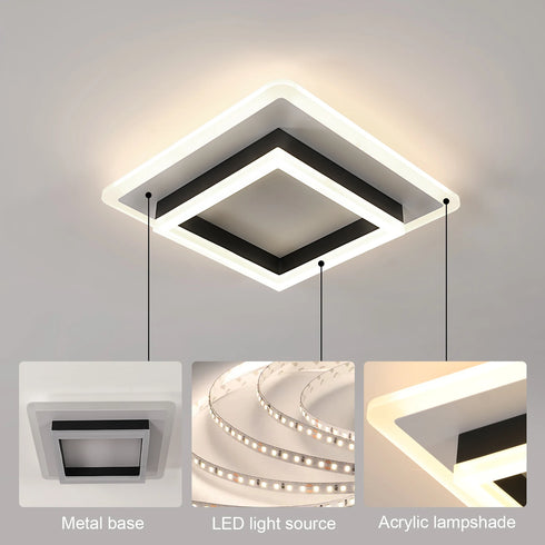 Élodie – LED Deckenleuchte 30W Quadratisch 4500K Neutralweiß | Shiraki