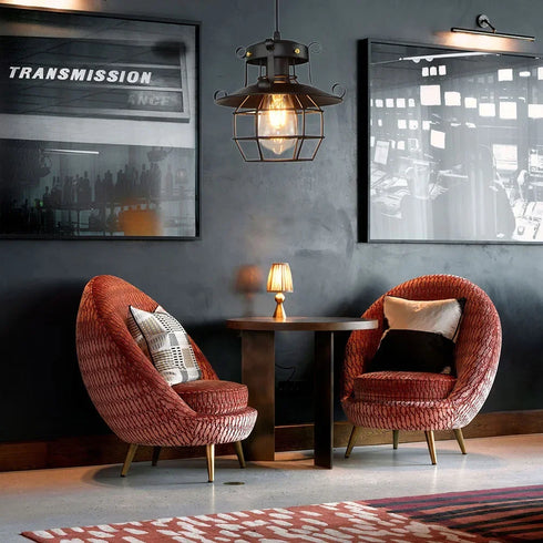 Éloise Industrielle Käfig-Pendelleuchte im Farmhouse-Stil | Shiraki