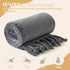Elin weiche Flanell-Fleecedecke mit Fransen Grau 127×152 cm | Shiraki