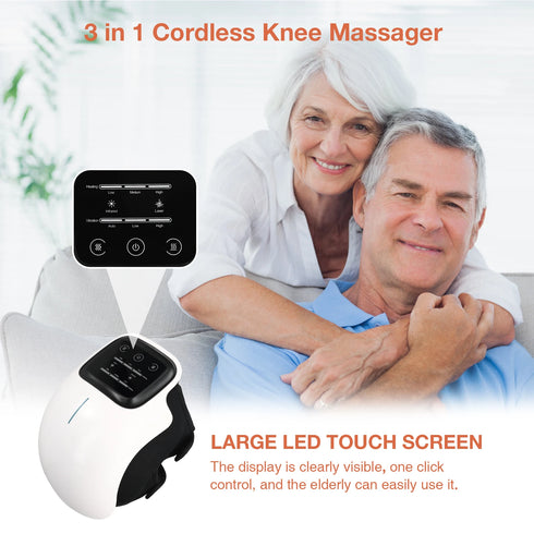 Beheiztes Kniemassagegerät Kabelloser LED-Bildschirm | KneeRelax Pro