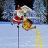Solar Schneemann Santa-Gießkanne – LED Weihnachtsgartenlicht für Außen