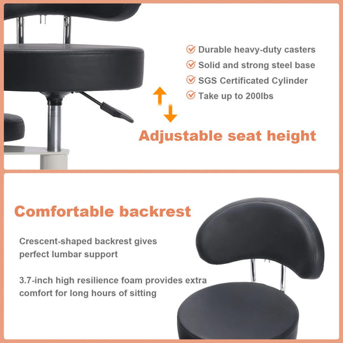 Eraldo Ergonomischer Schreibtischstuhl mit Lendenstütze und Rollen