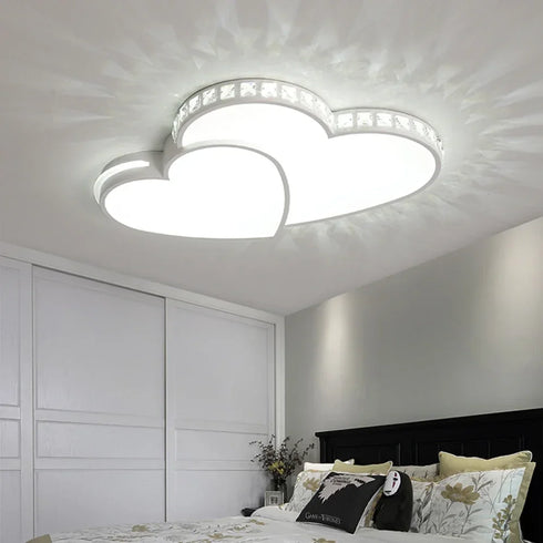 Eira LED Deckenleuchte Herzform Kristall Acryl 48W Kaltweiß | Shiraki