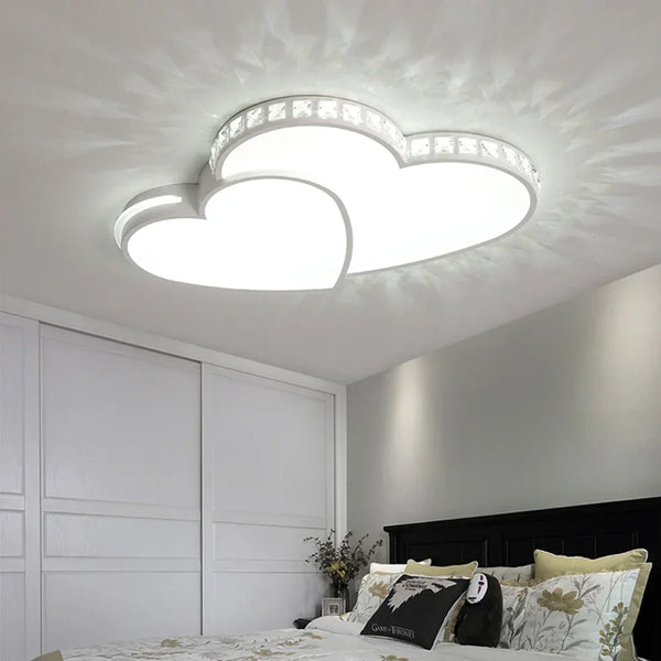 Eira LED Deckenleuchte Herzform Kristall Acryl 48W Kaltweiß | Shiraki
