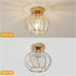 Freja Kristall LED Deckenleuchte E27 Metall Gold | Shiraki