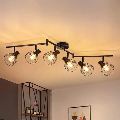 Noira – Schwenkbare LED-Deckenleuchte 6-flammig im modernen Stil | Shiraki