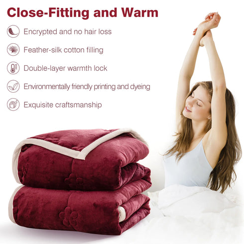 Ada Flanell Decke 3-lagig Extra Dicke Winter Kuscheldecke | Shiraki