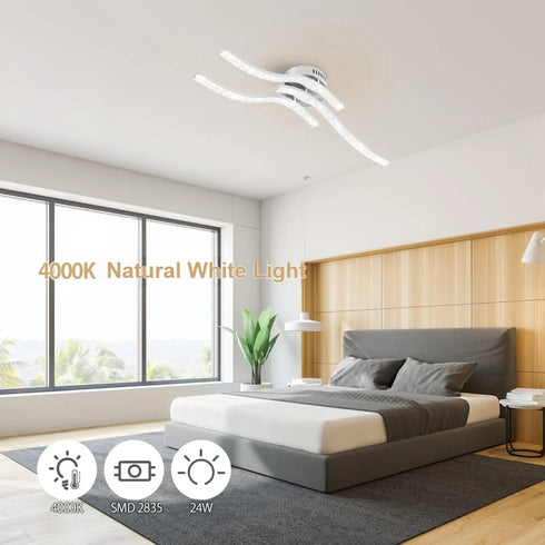 Aurora LED Deckenleuchte Wellenform Acryl | Shiraki