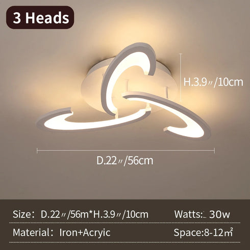 Siena Modern Acrylic LED Chandelier Ceiling Light | Shiraki