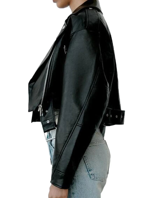 ELEGANTE DAMEN BIKERJACKE | STILVOLLER UND MARKANTER SCHNITT