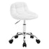 Valerio Samt-Bürohocker mit Rollen Niedriger Rückenlehne & Höhenverstellung