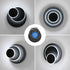 Rolf LED Wandleuchte rund drehbar Schwarz | Shiraki