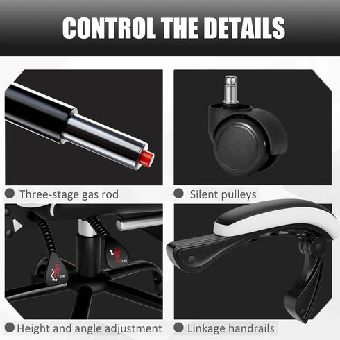 Luca Ergonomischer Gaming-Stuhl mit Fußstütze