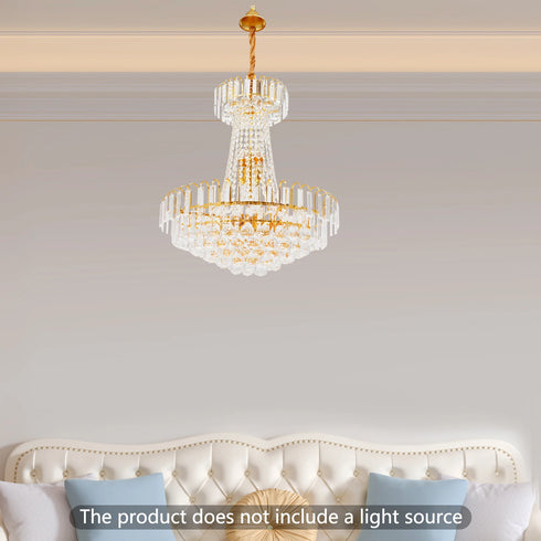 Geneviève Kristall-Chandelier | Goldene Luxus-K9-Deckenleuchte