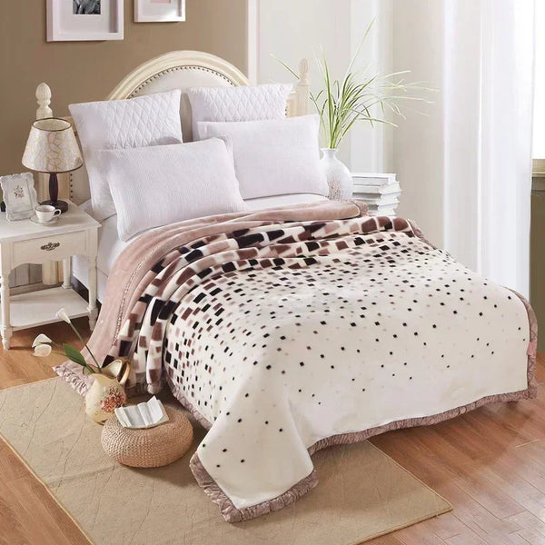 Hannah Dicke Raschel-Mink-Decke | Shiraki