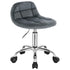Valerio Samt-Bürohocker mit Rollen Niedriger Rückenlehne & Höhenverstellung