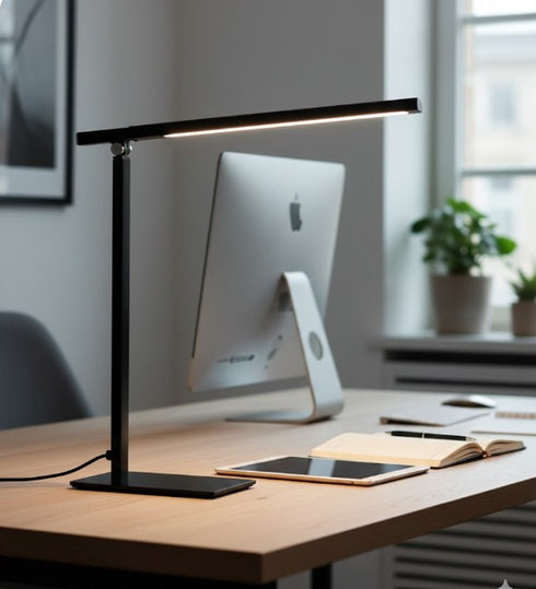 Celandine LED Schreibtischleuchte Schwarz E28 Memory | Shiraki