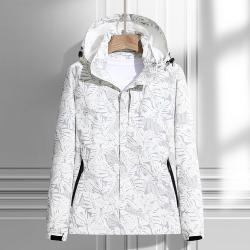 DAMEN WASSERFESTE KAPUZENJACKE MIT REISSVERSCHLUSS