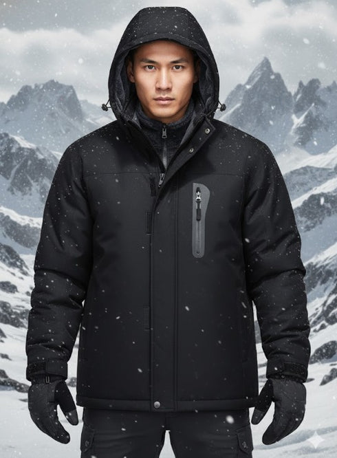 Waldwächter Herren Softshell Winterjacke mit Kapuze