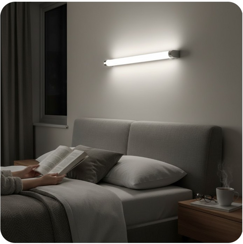 Elina LED Spiegelleuchte IP44 12W 45cm Chrom | Shiraki