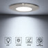 6-teiliges LED-Deckenlicht Nickel 6W Downlight kaltweiß 6000K