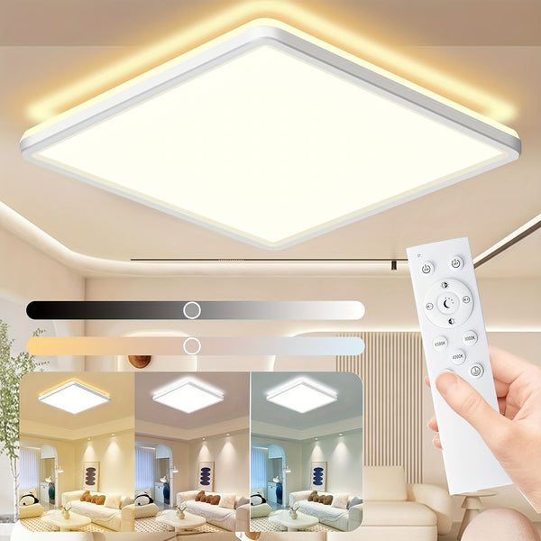 LED Deckenleuchte 24W dimmbar quadratisch mit Fernbedienung