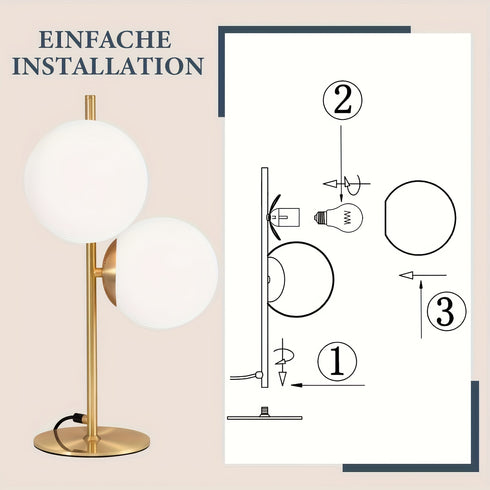 Moderne Tischlampe mit Schalter – Schlafzimmer-Leuchte