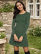Elegante A-Linien Kleid Damen Winter Midi & Langarm