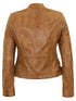 DAMEN LEDERJACKE AUS LAMMNAPPA IN COGNAC