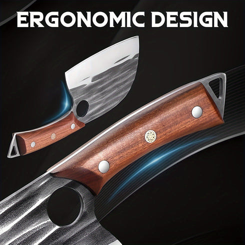 Shizuku Full-Tang Metzgermesser mit Leder-Scheide | Shiraki