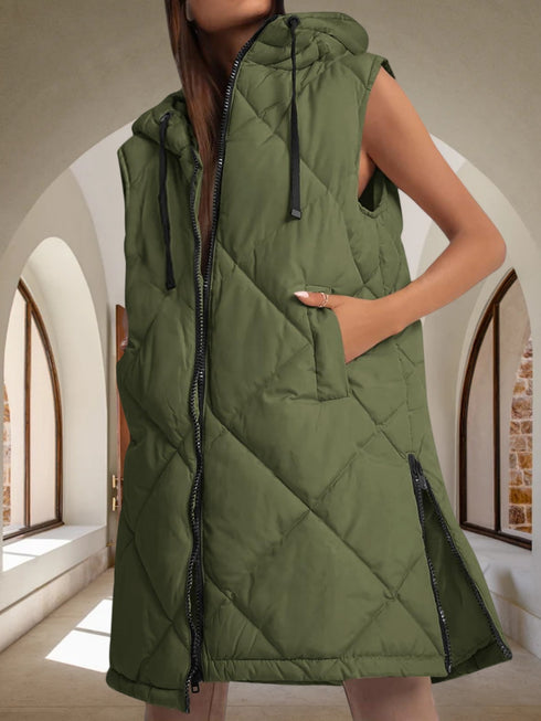 Leichte Steppweste Damen mit Kapuze | Übergangsjacke