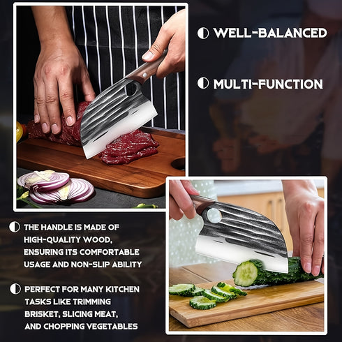 Shizuku Full-Tang Metzgermesser mit Leder-Scheide | Shiraki