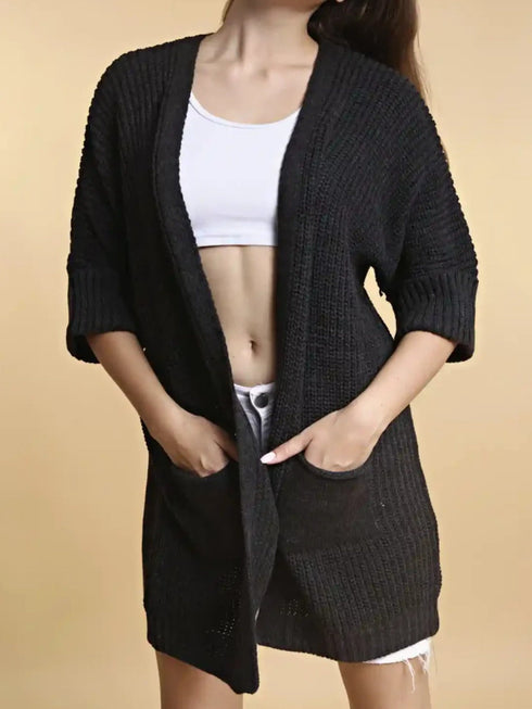 Damen-Rollkragenpullover – Langarm hochgeschlossen Danglebiges Material