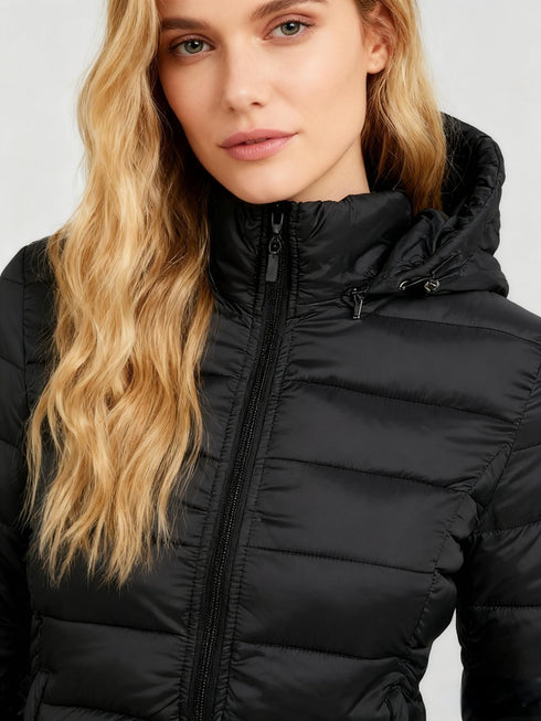 Winter Damenjacke Ultra-leichte Daunenjacke mit Kapuze