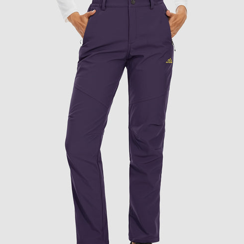 Fleece-Softshell-Wanderhosen für Damen | Warme Winterhosen für draußen