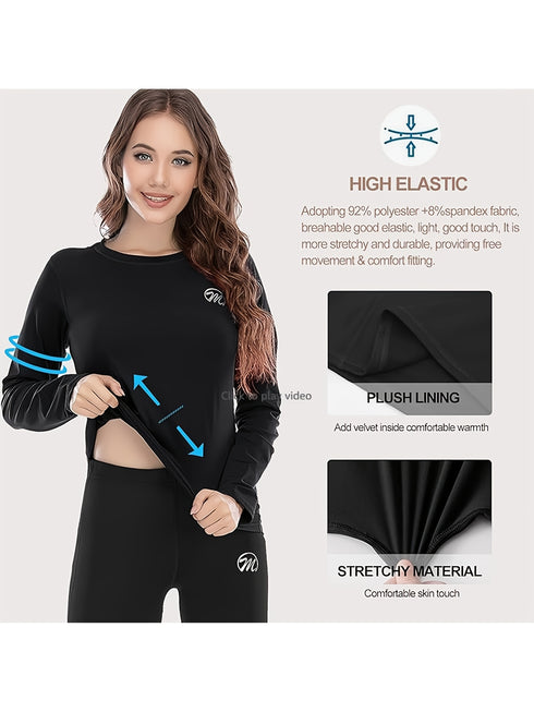 2er-Pack Damen Thermo-Shirt | Funktionelles Unterhemd mit Wärmefaktor