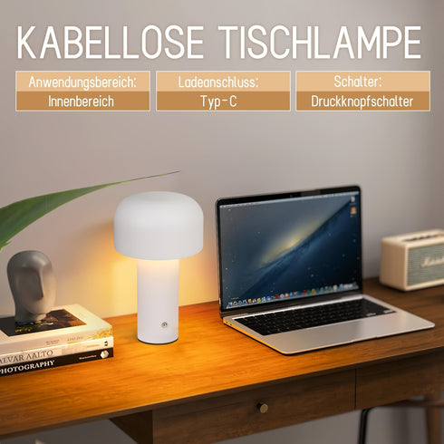 Kabellose LED-Tischlampe | 2 W dimmbar wiederaufladbar für Kinderzimmer